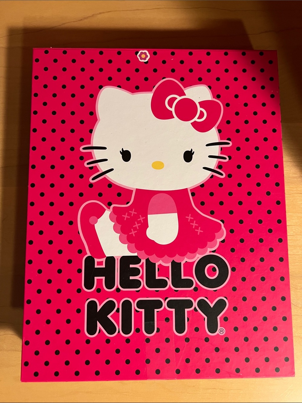 Hello Kitty Bright Pink Polka Dot Keepsake Box with notepads & stickers